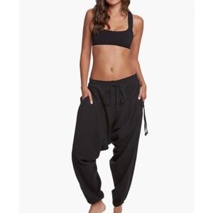 Buddha Pants Savannah Harem Pants S Black Unisex Yoga Boho Travel Lounge